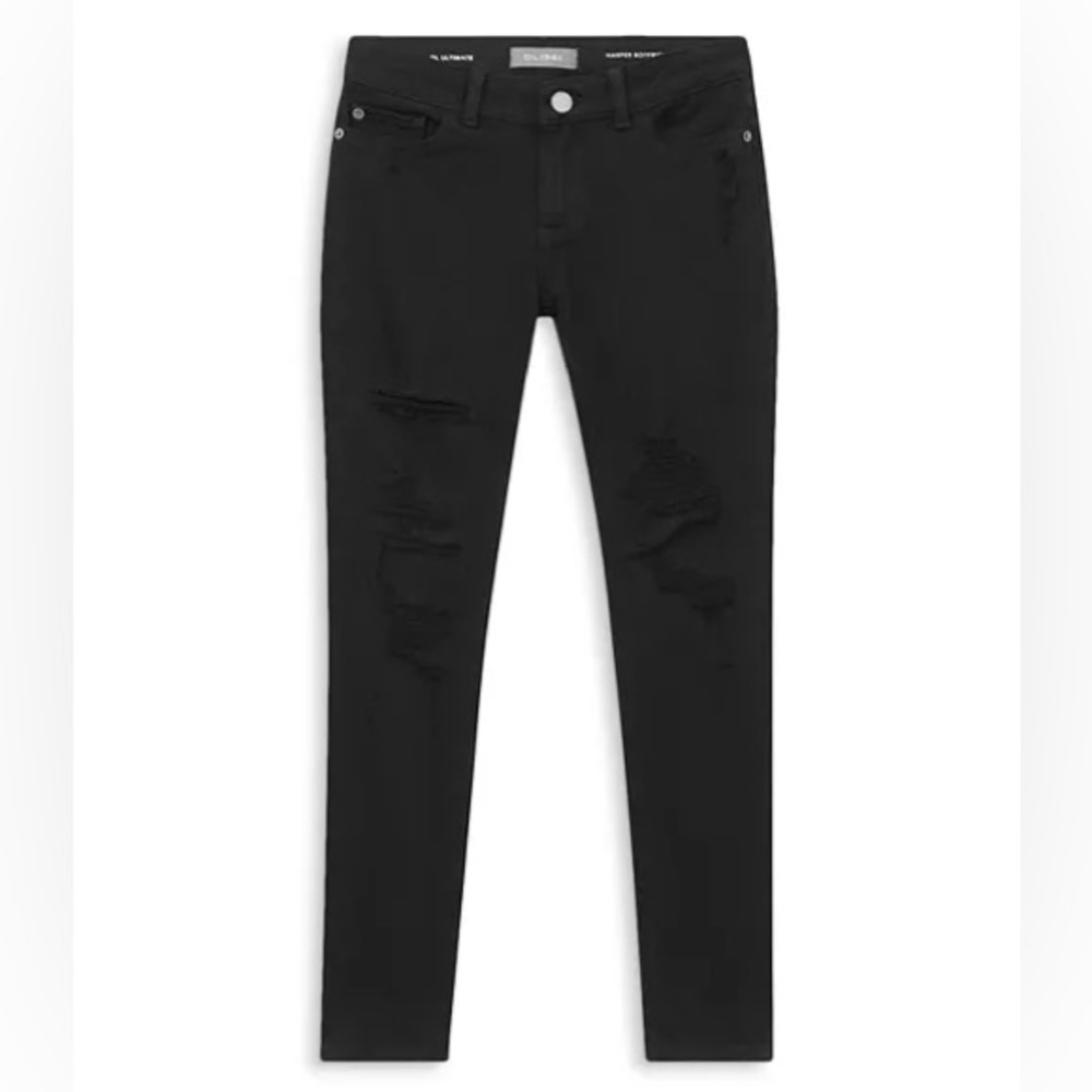 DL1961 Girls' Harper Boyfriend Skinny Jeans - Size 12, Jet Black
